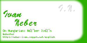 ivan neber business card